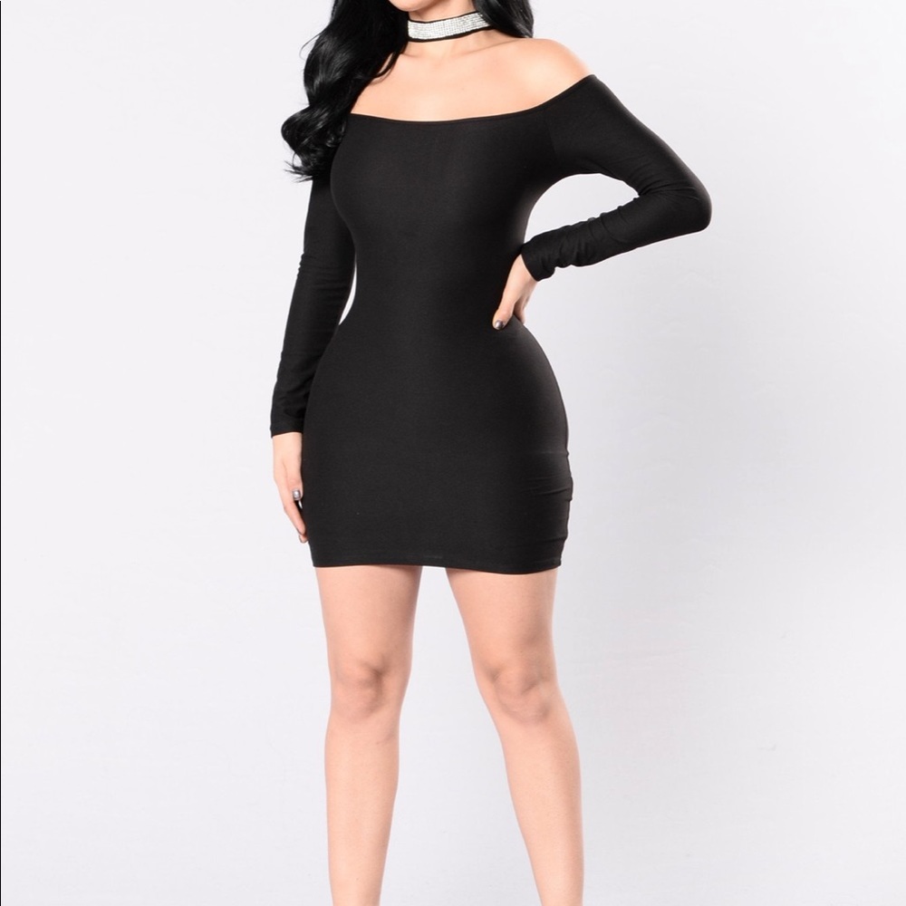 Black mini dress